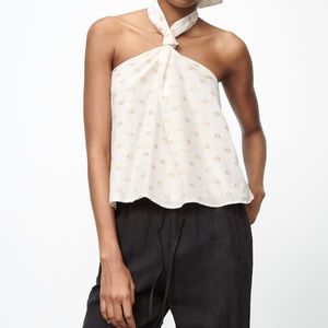 Zara Jacquard Halter Top